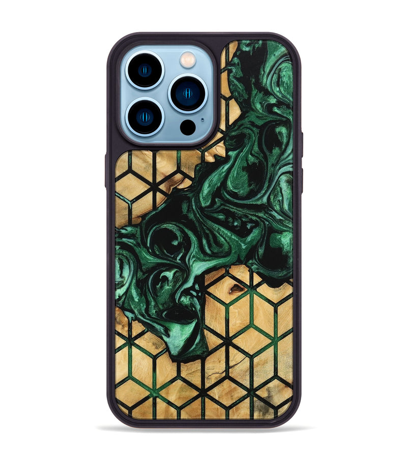 iPhone 14 Pro Max Wood Phone Case - Lige (Pattern, 743942)