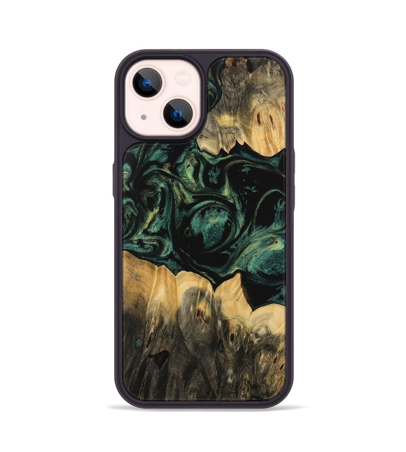 iPhone 14 Wood Phone Case - Karli (Green, 743951)