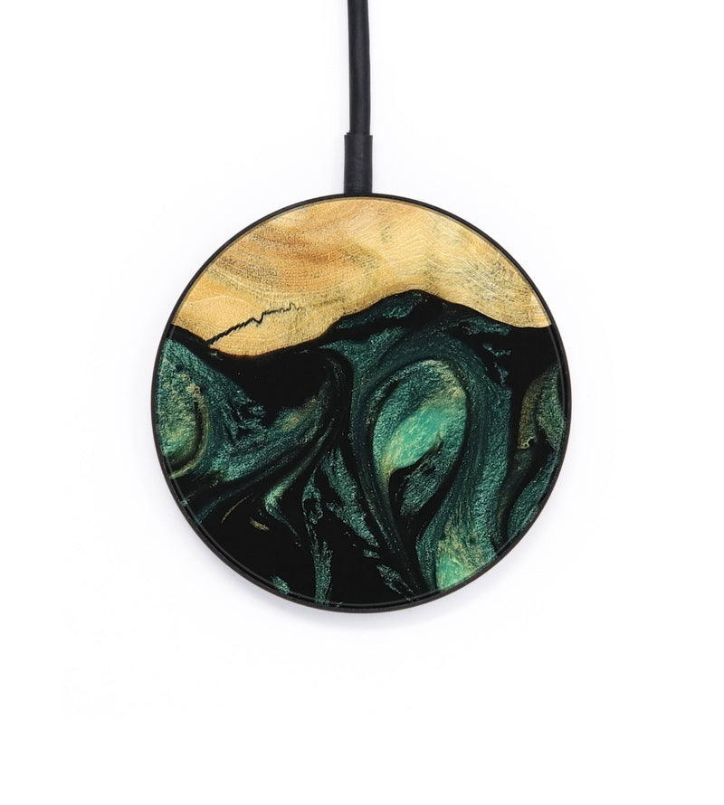 Circle Wood Wireless Charger - Neveah (Green, 743959)