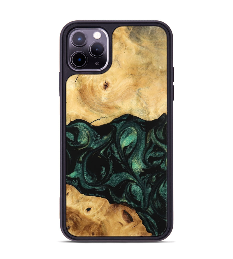 iPhone 11 Pro Max Wood Phone Case - Neveah (Green, 743959)