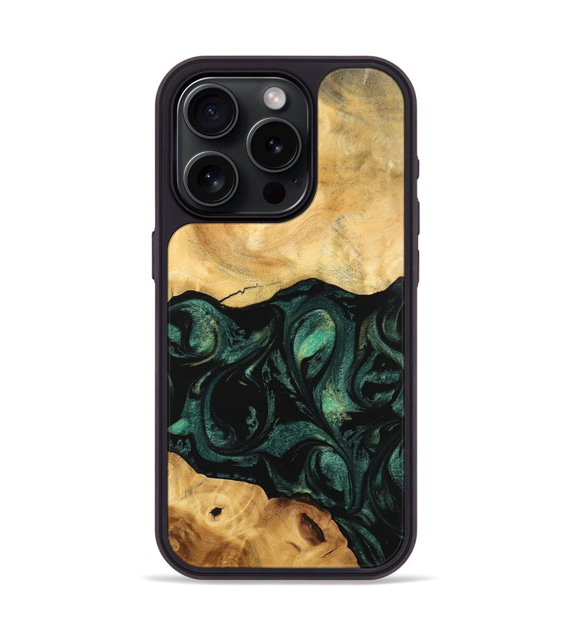 iPhone 15 Pro Wood Phone Case - Neveah (Green, 743959)