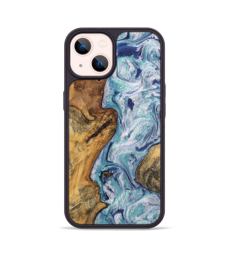 iPhone 14 Wood Phone Case - Milford (Blue, 743991)