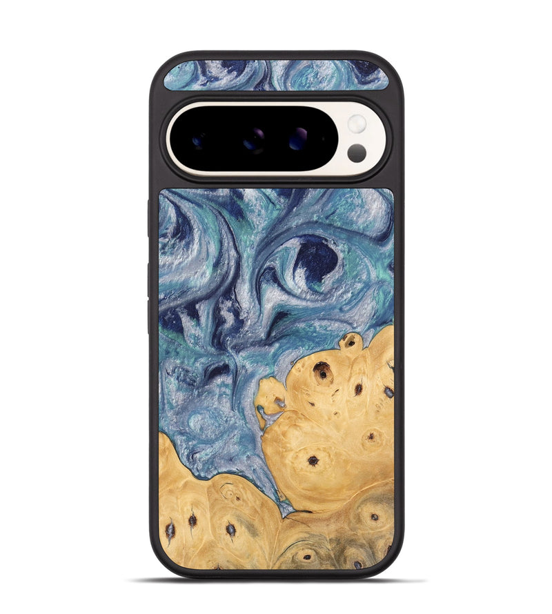 Pixel 9 Wood Phone Case - James (Blue, 744007)