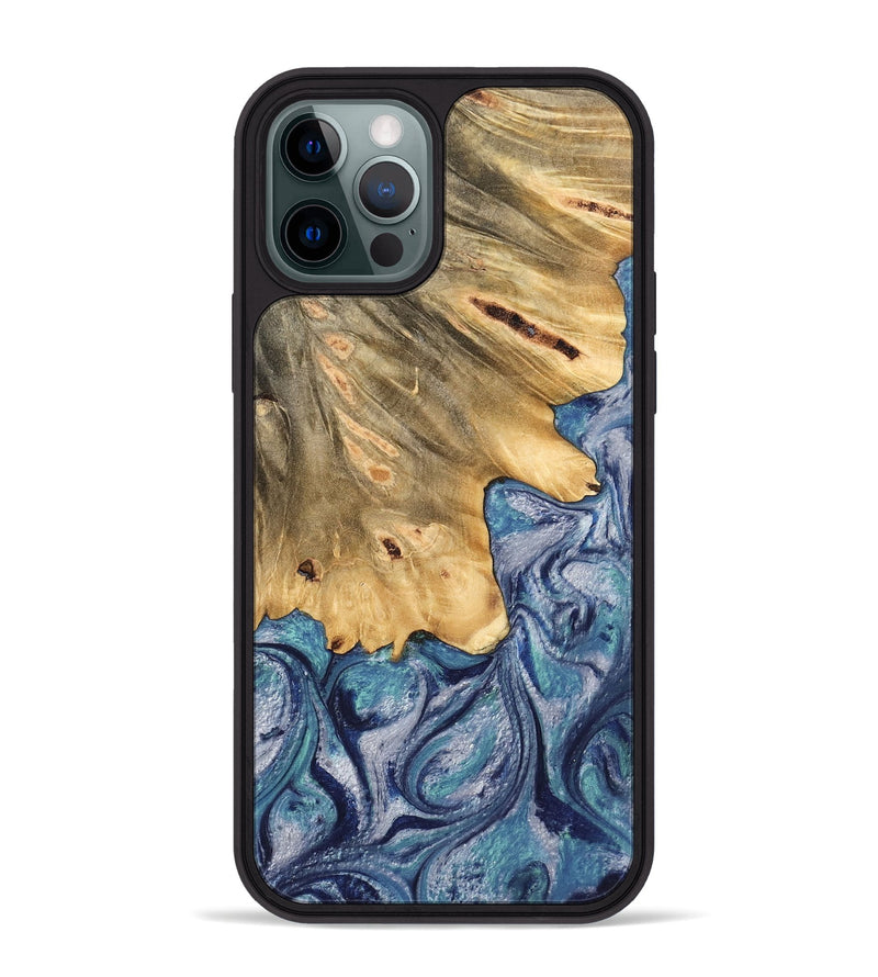 iPhone 12 Pro Max Wood Phone Case - Tillman (Blue, 744010)