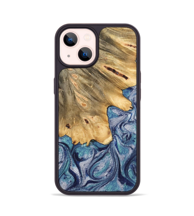 iPhone 14 Wood Phone Case - Tillman (Blue, 744010)