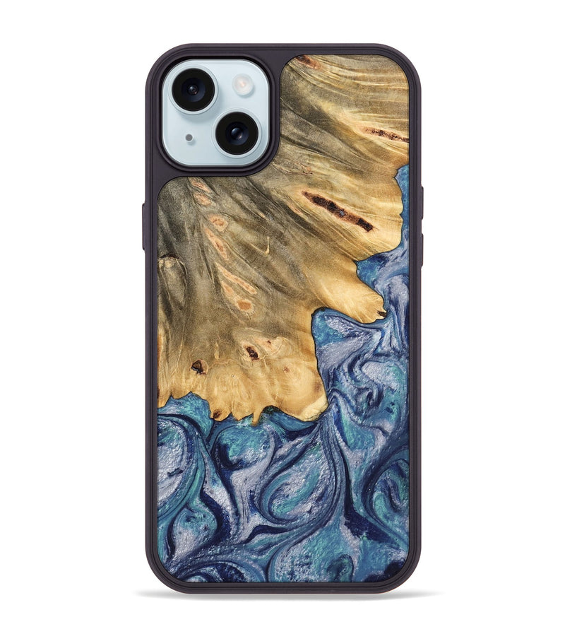 iPhone 15 Plus Wood Phone Case - Tillman (Blue, 744010)