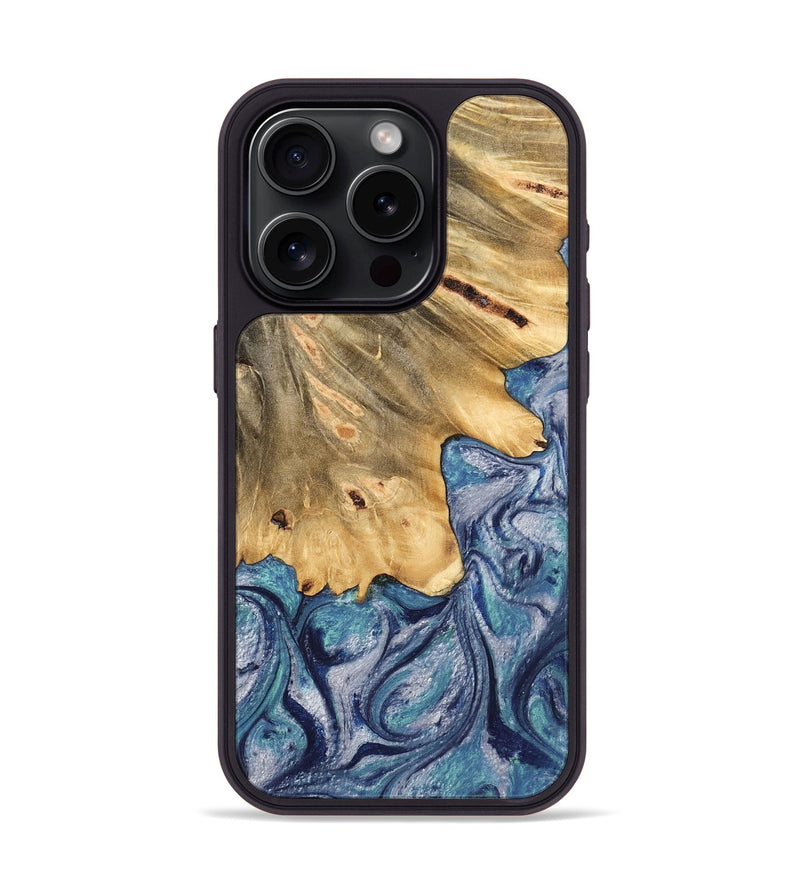 iPhone 15 Pro Wood Phone Case - Tillman (Blue, 744010)