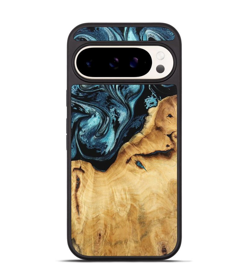 Pixel 9 Wood Phone Case - Rosario (Blue, 744026)