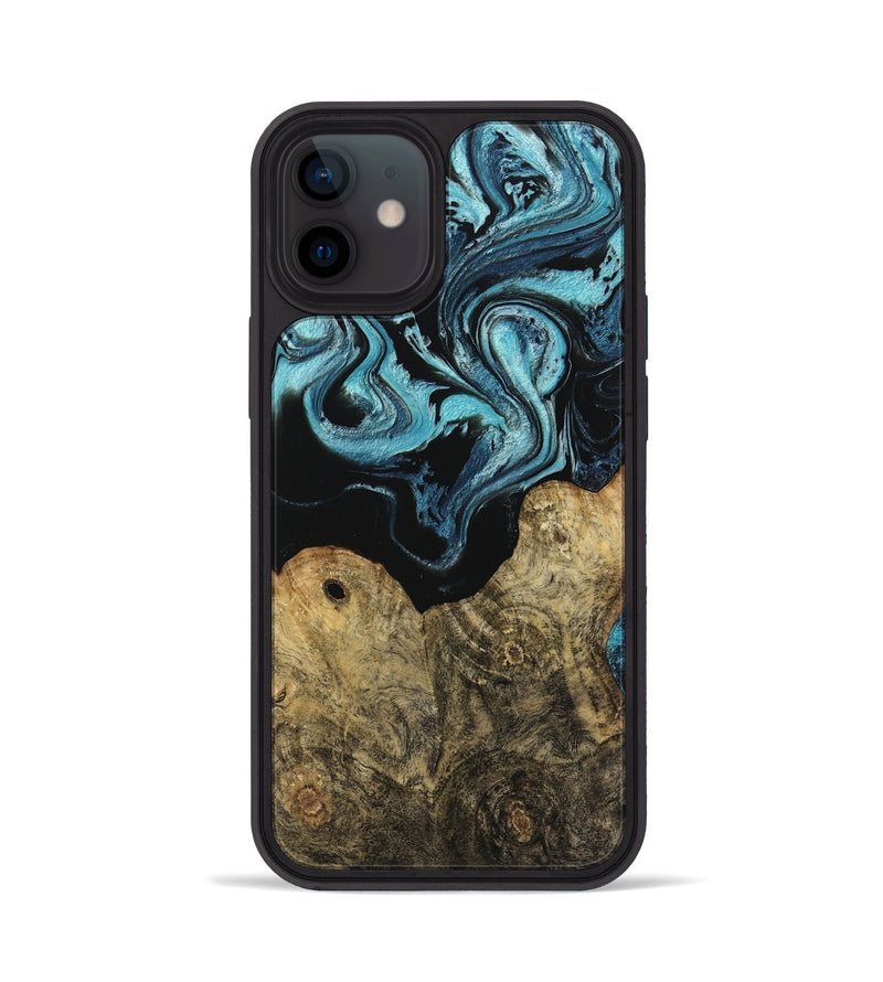 iPhone 12 Wood Phone Case - Callum (Blue, 744035)