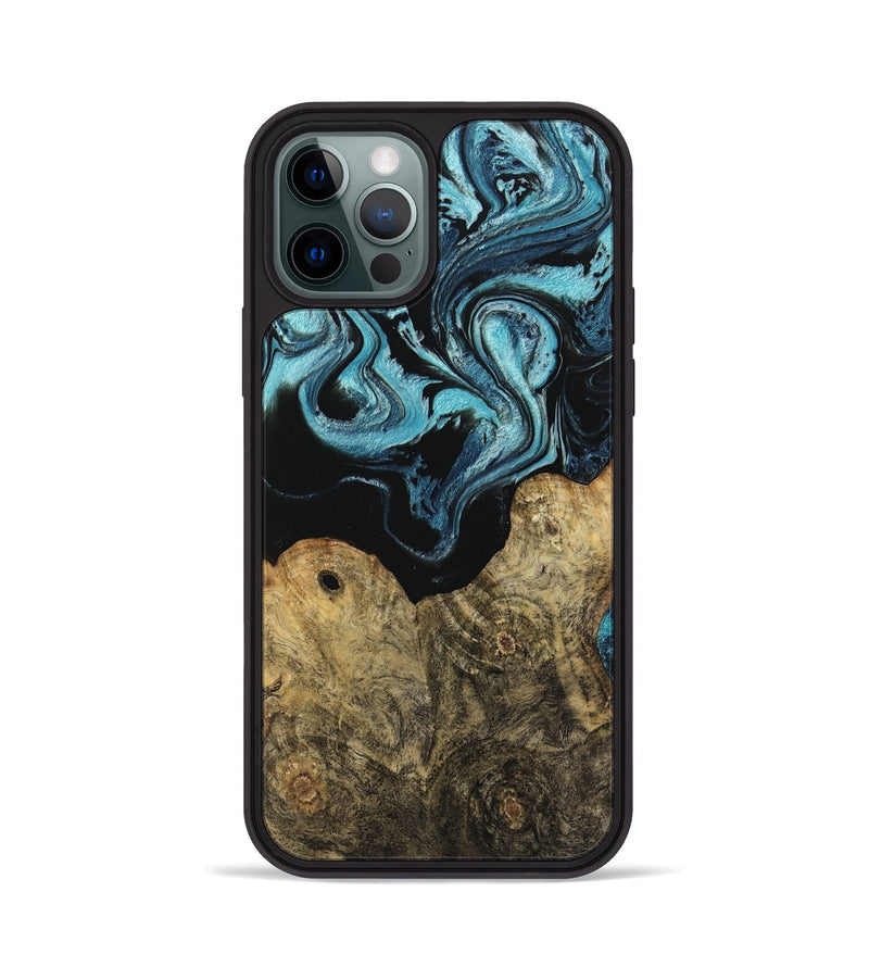 iPhone 12 Pro Wood Phone Case - Callum (Blue, 744035)