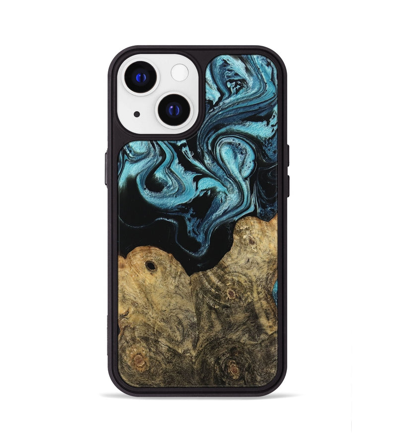 iPhone 13 Wood Phone Case - Callum (Blue, 744035)