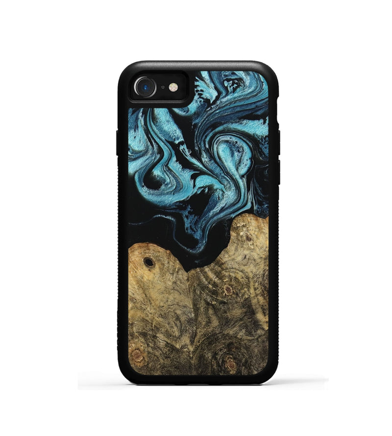 iPhone SE Wood Phone Case - Callum (Blue, 744035)