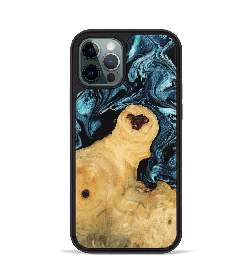 iPhone 12 Pro Wood Phone Case - Djordje (Blue, 744039)