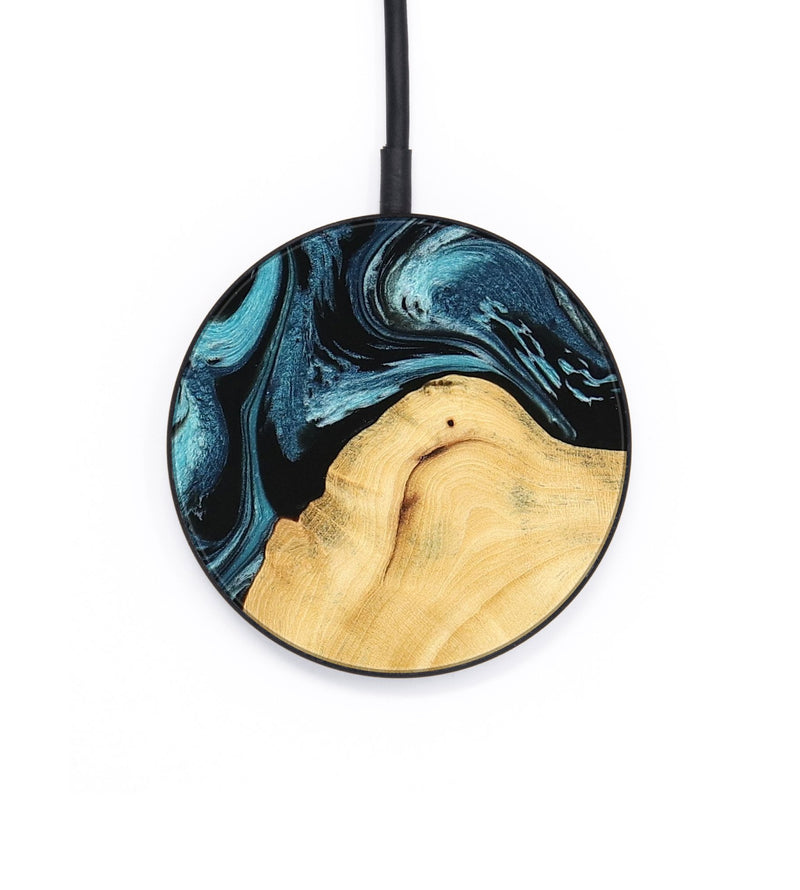 Circle Wood Wireless Charger - Pippy (Blue, 744040)