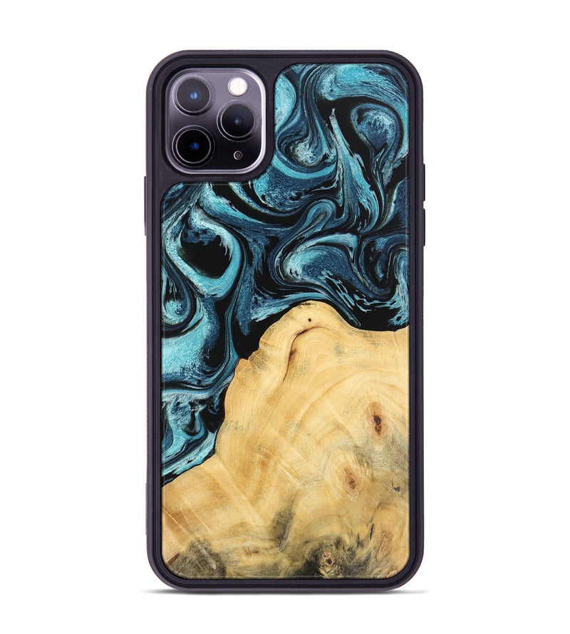 iPhone 11 Pro Max Wood Phone Case - Pippy (Blue, 744040)