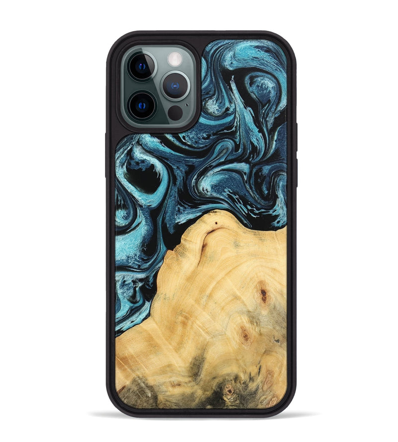 iPhone 12 Pro Max Wood Phone Case - Pippy (Blue, 744040)