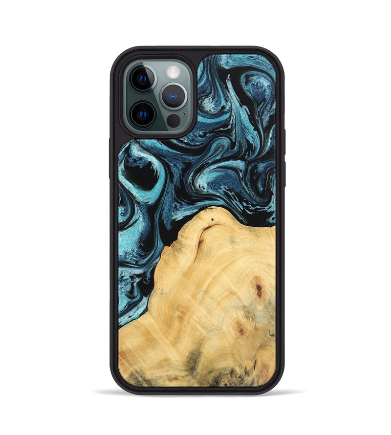 iPhone 12 Pro Wood Phone Case - Pippy (Blue, 744040)