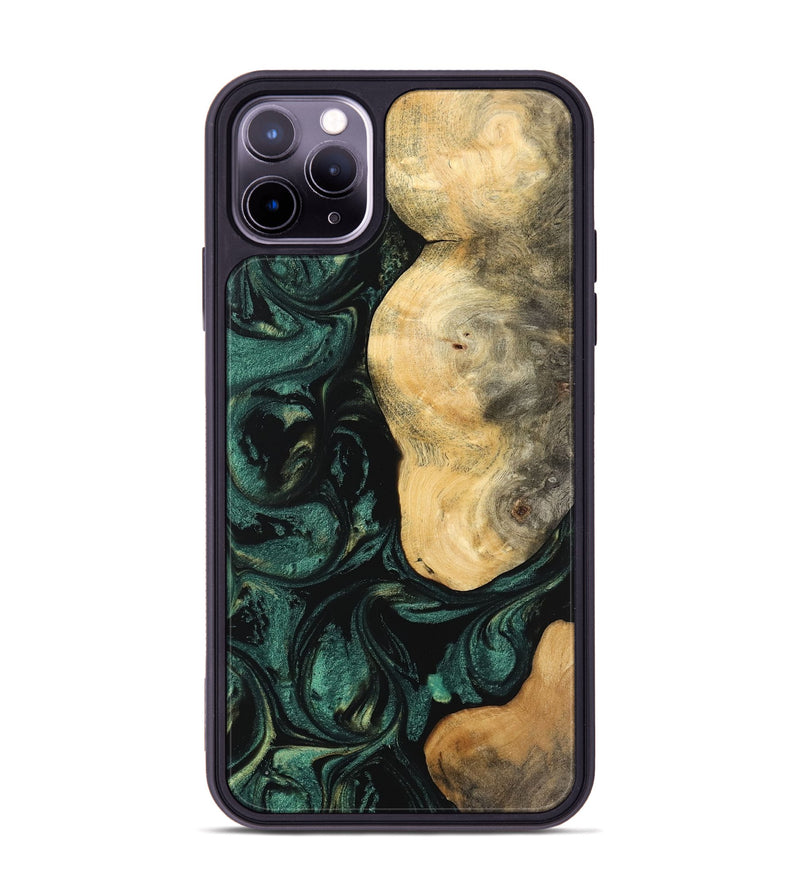 iPhone 11 Pro Max Wood Phone Case - Ragu (Green, 744056)