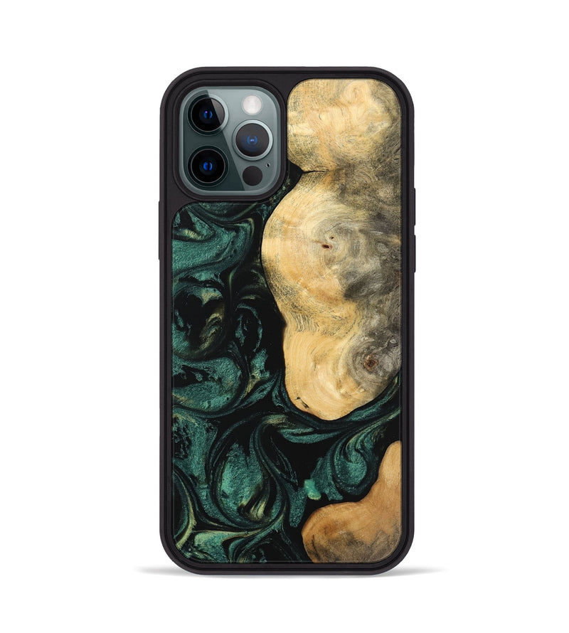 iPhone 12 Pro Wood Phone Case - Ragu (Green, 744056)