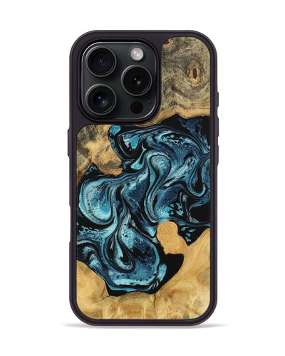 iPhone 16 Pro Wood Phone Case - Kimmi (Blue, 744062)