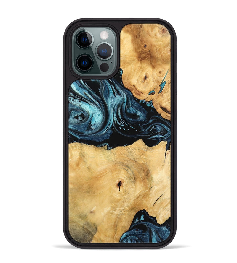 iPhone 12 Pro Max Wood Phone Case - Kendall (Blue, 744064)