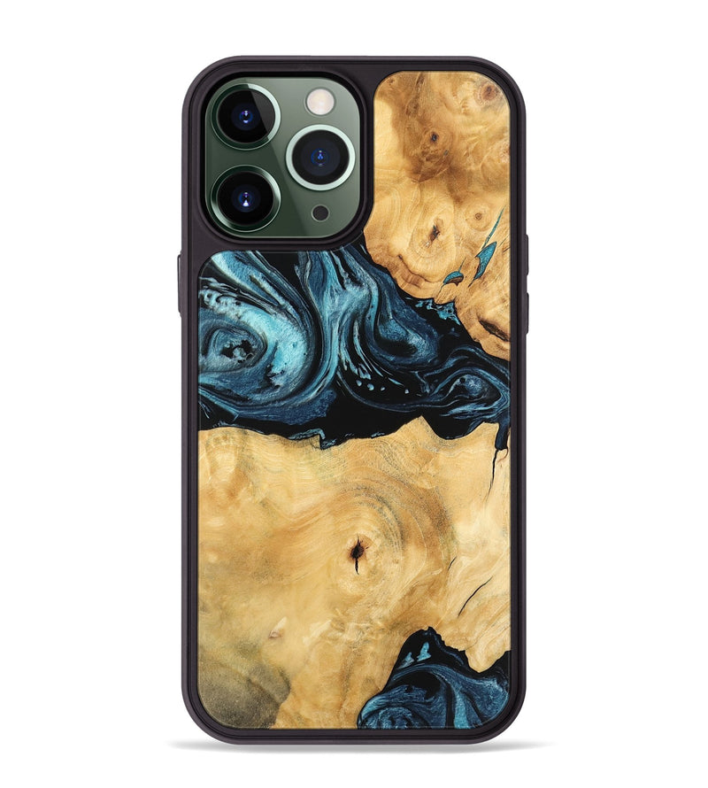 iPhone 13 Pro Max Wood Phone Case - Kendall (Blue, 744064)