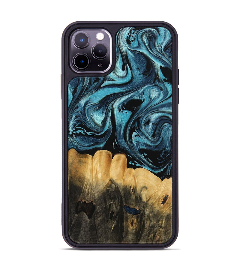 iPhone 11 Pro Max Wood Phone Case - Roxi (Blue, 744073)