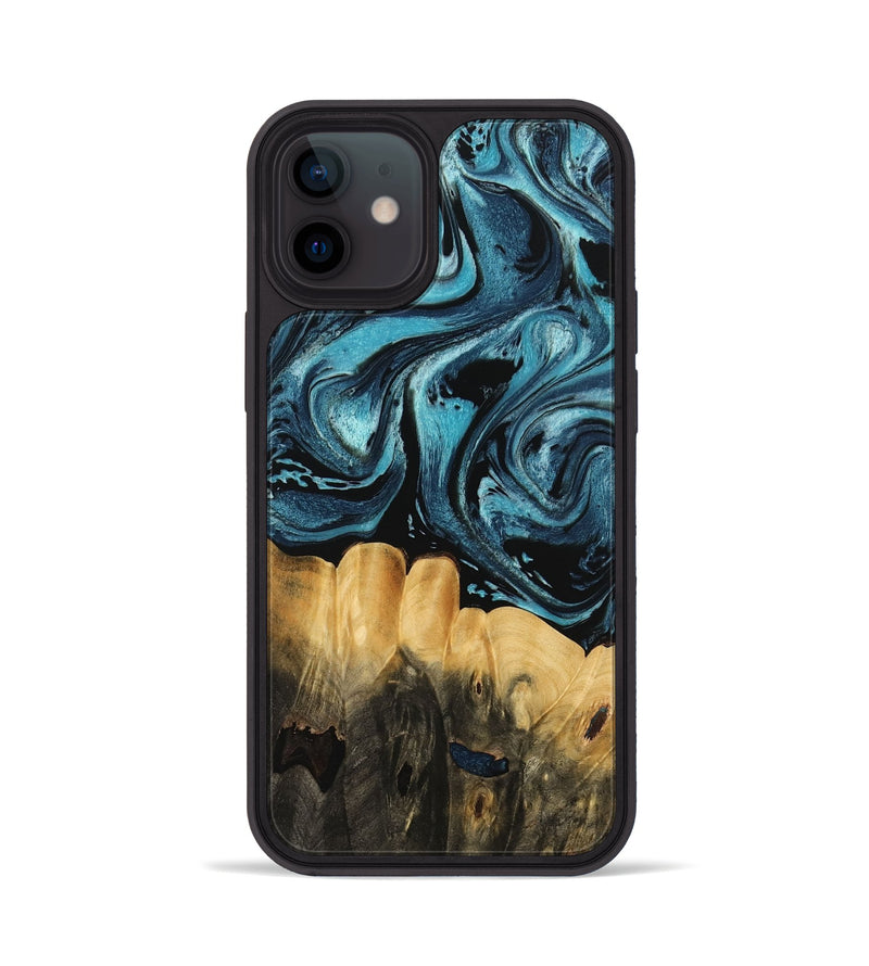 iPhone 12 Wood Phone Case - Roxi (Blue, 744073)