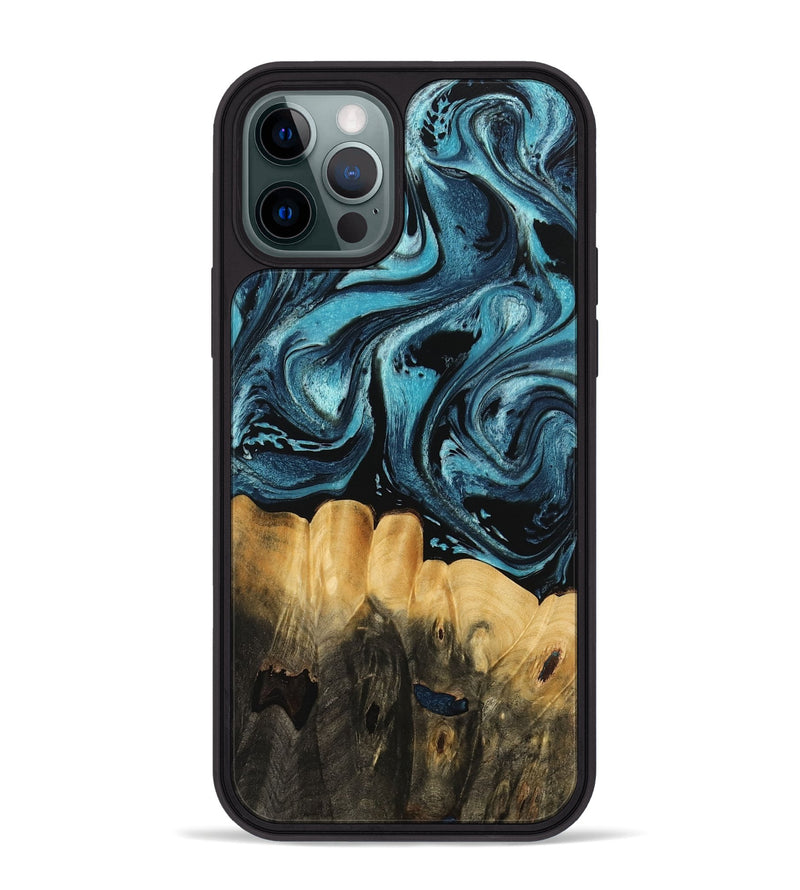 iPhone 12 Pro Max Wood Phone Case - Roxi (Blue, 744073)