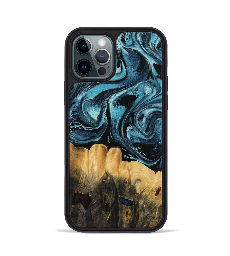 iPhone 12 Pro Wood Phone Case - Roxi (Blue, 744073)