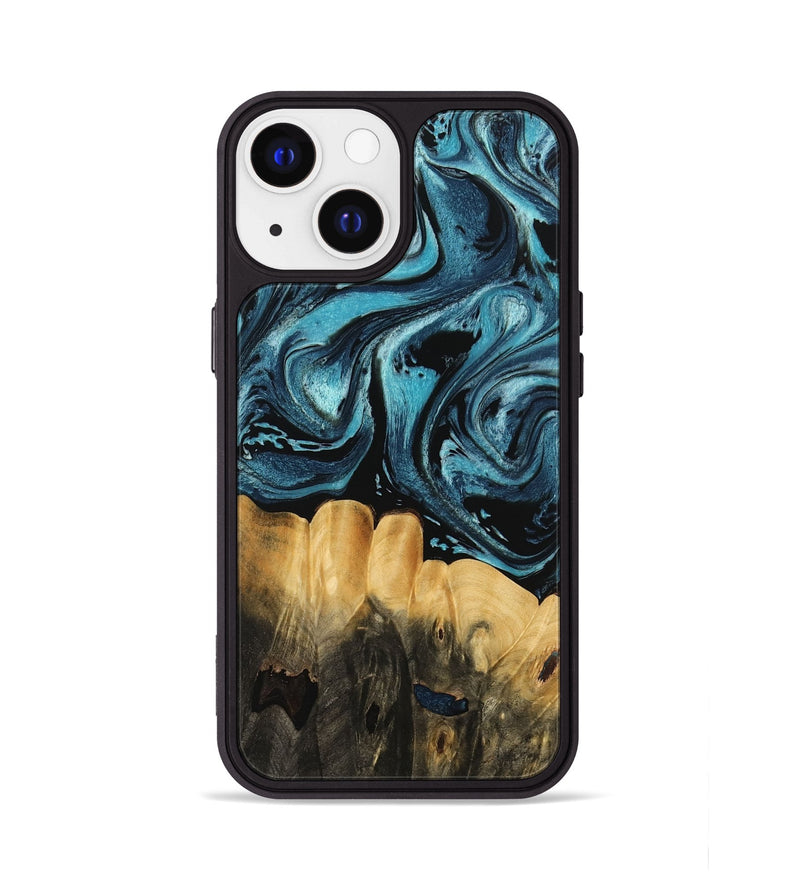 iPhone 13 Wood Phone Case - Roxi (Blue, 744073)