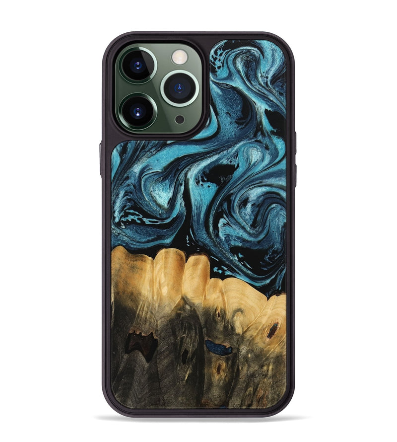 iPhone 13 Pro Max Wood Phone Case - Roxi (Blue, 744073)