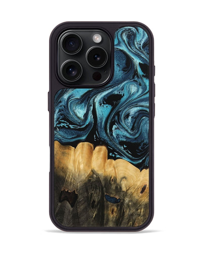 iPhone 16 Pro Wood Phone Case - Roxi (Blue, 744073)