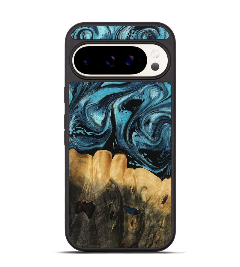 Pixel 9 Wood Phone Case - Roxi (Blue, 744073)