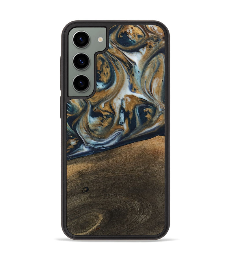 Galaxy S23 Plus Wood Phone Case - Magen (Teal & Gold, 744075)