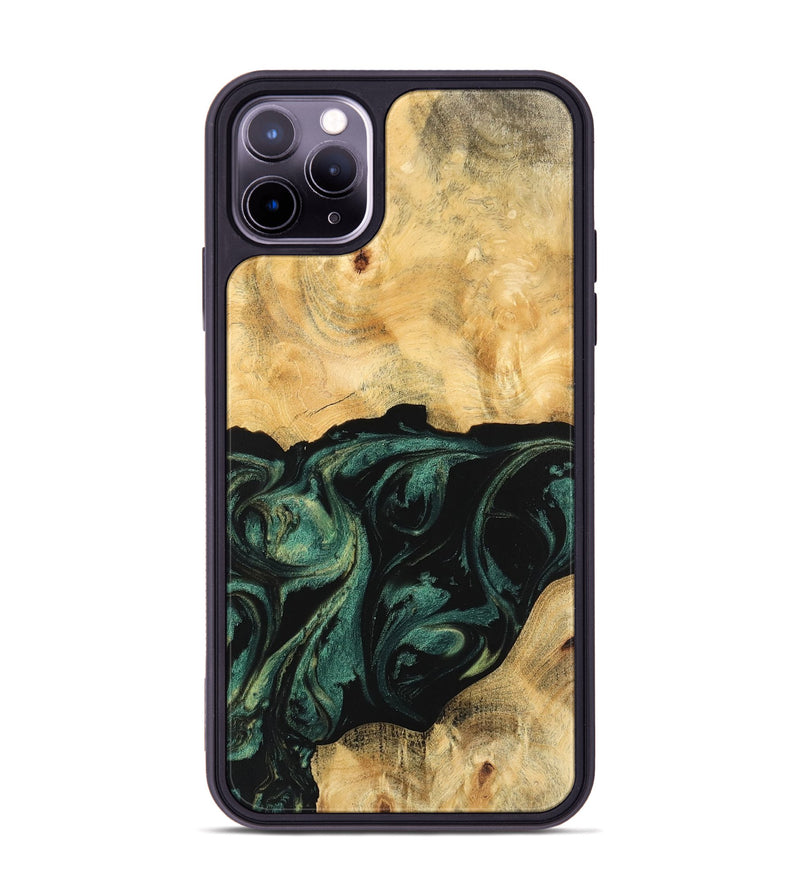 iPhone 11 Pro Max Wood Phone Case - Jagger (Green, 744077)