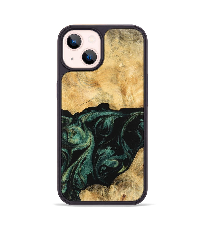 iPhone 14 Wood Phone Case - Jagger (Green, 744077)