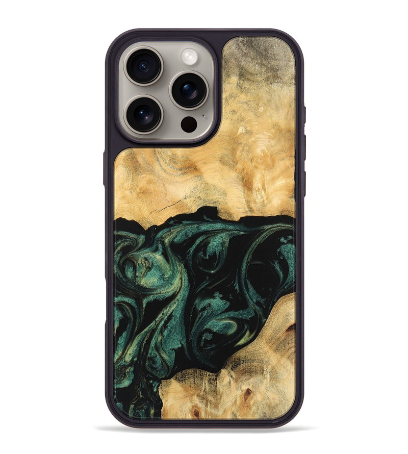 iPhone 16 Pro Max Wood Phone Case - Jagger (Green, 744077)