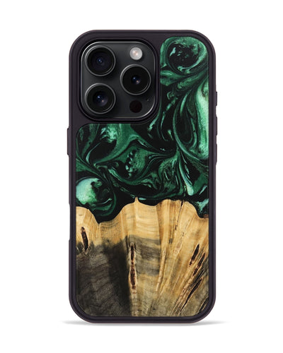 iPhone 16 Pro Wood Phone Case - Ende (Green, 744080)