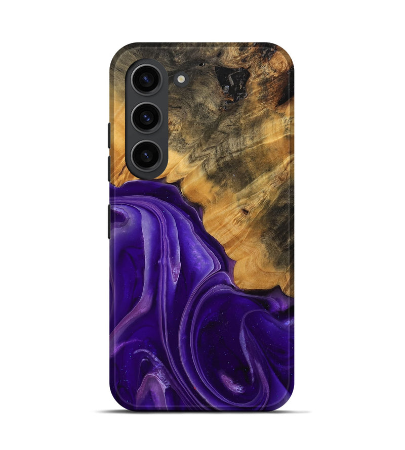 Galaxy S23 Wood Live Edge Phone Case - Emilda (Purple, 744094)