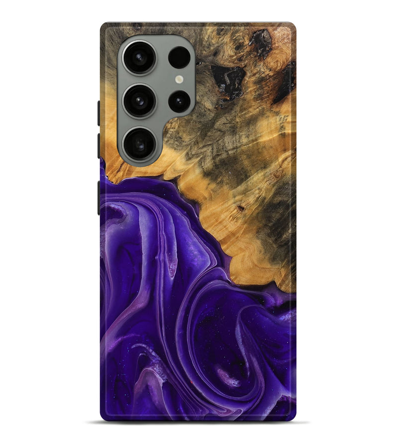 Galaxy S23 Ultra Wood Live Edge Phone Case - Emilda (Purple, 744094)