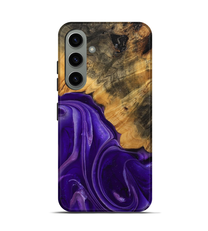 Galaxy S24 Wood Live Edge Phone Case - Emilda (Purple, 744094)