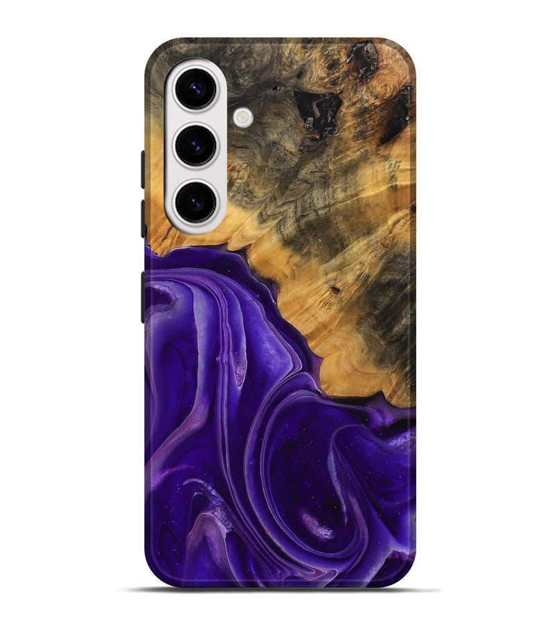 Galaxy S25 Plus Wood Live Edge Phone Case - Emilda (Purple, 744094)