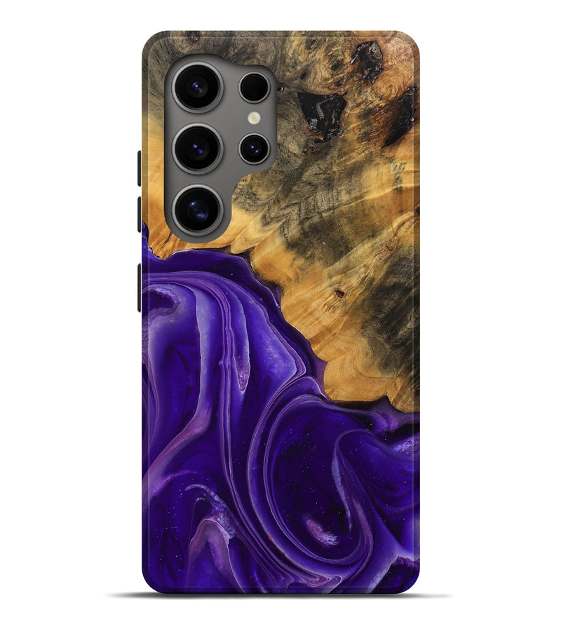 Galaxy S25 Ultra Wood Live Edge Phone Case - Emilda (Purple, 744094)