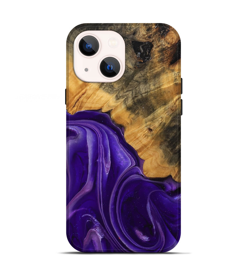 iPhone 13 Wood Live Edge Phone Case - Emilda (Purple, 744094)