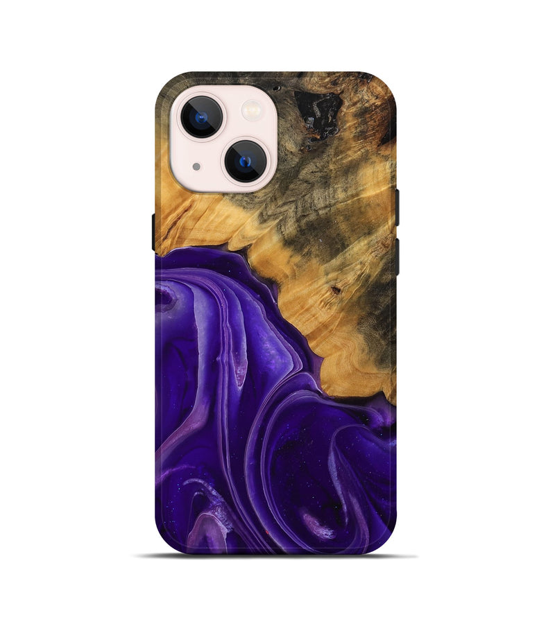 iPhone 13 mini Wood Live Edge Phone Case - Emilda (Purple, 744094)