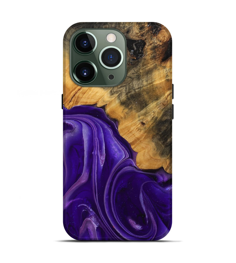 iPhone 13 Pro Wood Live Edge Phone Case - Emilda (Purple, 744094)