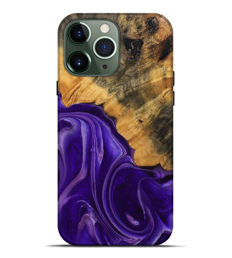 iPhone 13 Pro Max Wood Live Edge Phone Case - Emilda (Purple, 744094)