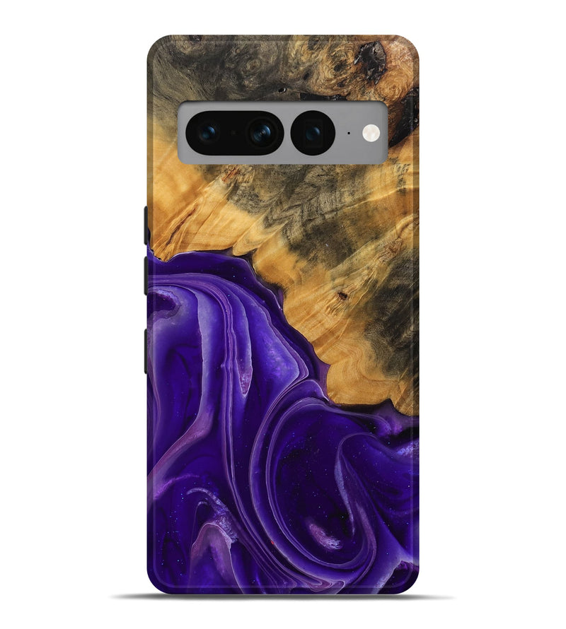 Pixel 7 Pro Wood Live Edge Phone Case - Emilda (Purple, 744094)