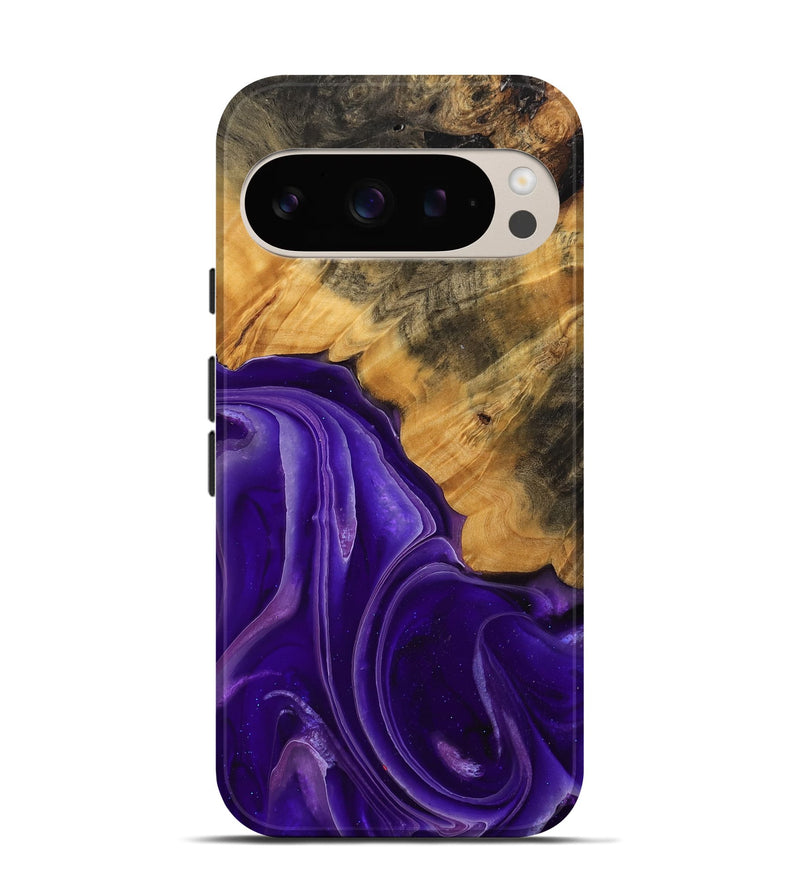 Pixel 9 Wood Live Edge Phone Case - Emilda (Purple, 744094)